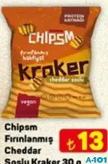 CHİPSM FIRINLANMIŞ CHEDDAR SOSLU KRAKER 30 G